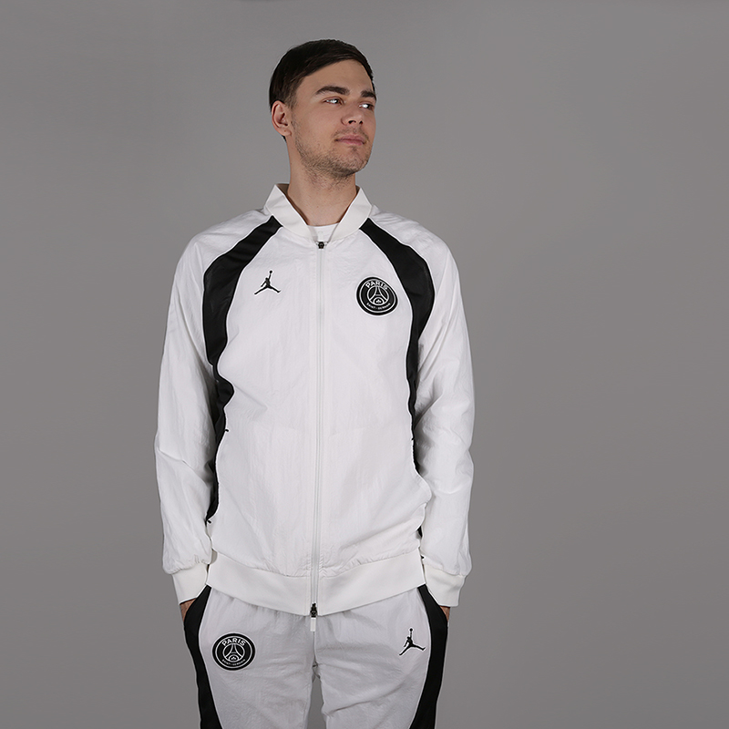 мужская белая куртка Jordan PSG AJ 1 BQ4215-100 - цена, описание, фото 1